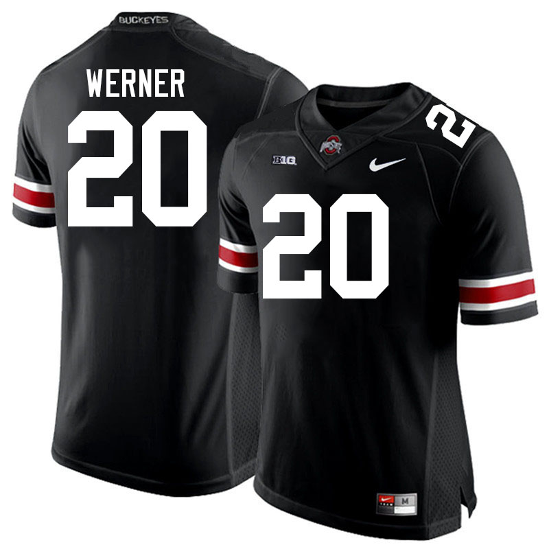 #20 Pete Werner Ohio State Buckeyes Jerseys Football Stitched-Black